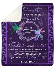 To My Daughter - Dad Sherpa Fleece Blanket tile