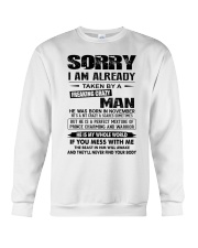 November Freaking Crazy Man Crewneck Sweatshirt tile