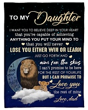 To My Daughter- Dad Small Fleece Blanket - 30" x 40" front