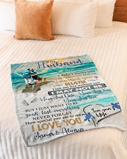 To My Husband Small Fleece Blanket - 30" x 40" aos-coral-fleece-blanket-30x40-lifestyle-front-01