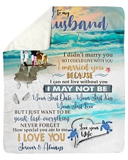 To My Husband Sherpa Fleece Blanket tile