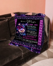 Blanket To My Mom Small Fleece Blanket - 30" x 40" aos-coral-fleece-blanket-30x40-lifestyle-front-05