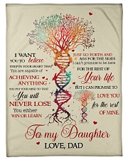 To My Daughter-Dad Small Fleece Blanket - 30" x 40" front