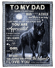 To My Dad - Daughter Small Fleece Blanket - 30" x 40" front