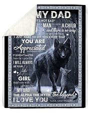 To My Dad - Daughter Sherpa Fleece Blanket tile