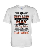May Grumpy Old Man V-Neck T-Shirt tile
