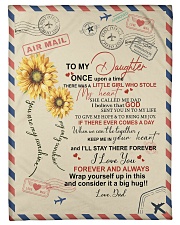 To My Daughter - Dad Small Fleece Blanket - 30" x 40" front