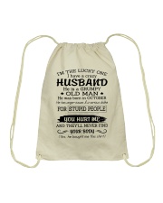 October Crazy Husband Drawstring Bag tile