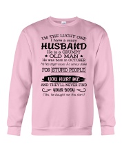 October Crazy Husband Crewneck Sweatshirt tile