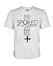 Spoiled By My Husband V-Neck T-Shirt tile