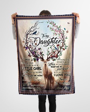 To My Daughter - Mom Small Fleece Blanket - 30" x 40" aos-coral-fleece-blanket-30x40-lifestyle-front-14