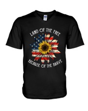 Land brave V-Neck T-Shirt tile
