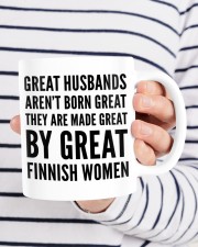 GREAT HUSBANDS AREN'T BORN GREAT THEY ARE MADE GREAT BY GREAT FINNISH WOMEN Mug ceramic-mug-lifestyle-36