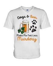 Make Me Feel Less Murdery V-Neck T-Shirt thumbnail