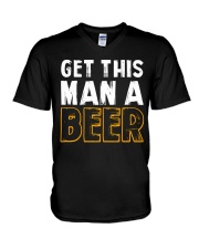 Get This Man A Beer V-Neck T-Shirt thumbnail