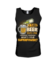 Turn Beer Into Pee Unisex Tank thumbnail