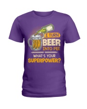 Turn Beer Into Pee Ladies T-Shirt thumbnail