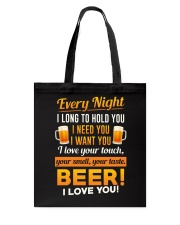 Beer-I Love U Tote Bag thumbnail