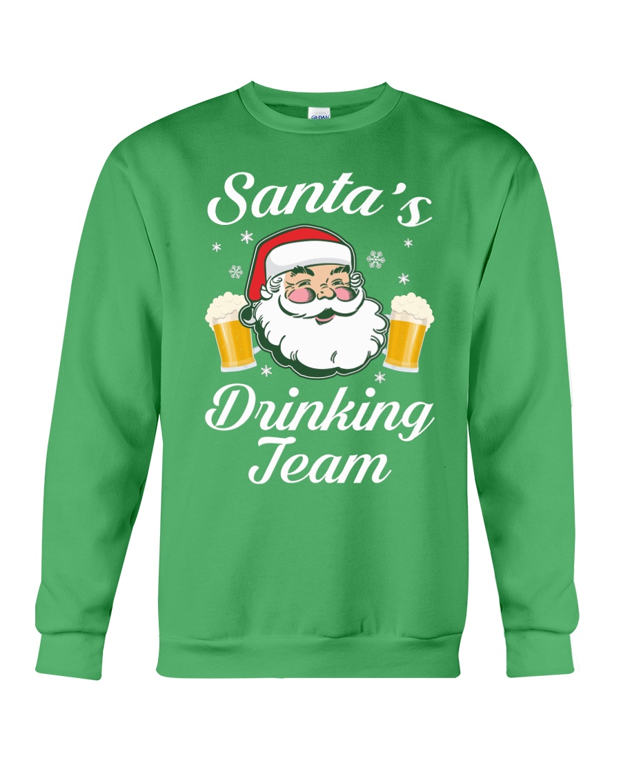 Santa Drinking Team Crewneck Sweatshirt
