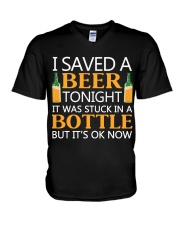 Saved A Beer V-Neck T-Shirt thumbnail