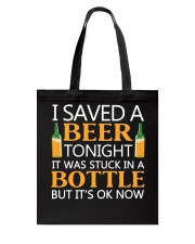 Saved A Beer Tote Bag thumbnail