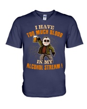 Too Much Blood In My Alcohol Stream V-Neck T-Shirt thumbnail