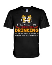 A Drunk Talks To Herself V-Neck T-Shirt thumbnail