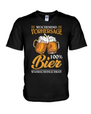 Wochenend Vorhersage Bier V-Neck T-Shirt thumbnail