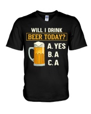 Drink Beer Today V-Neck T-Shirt thumbnail