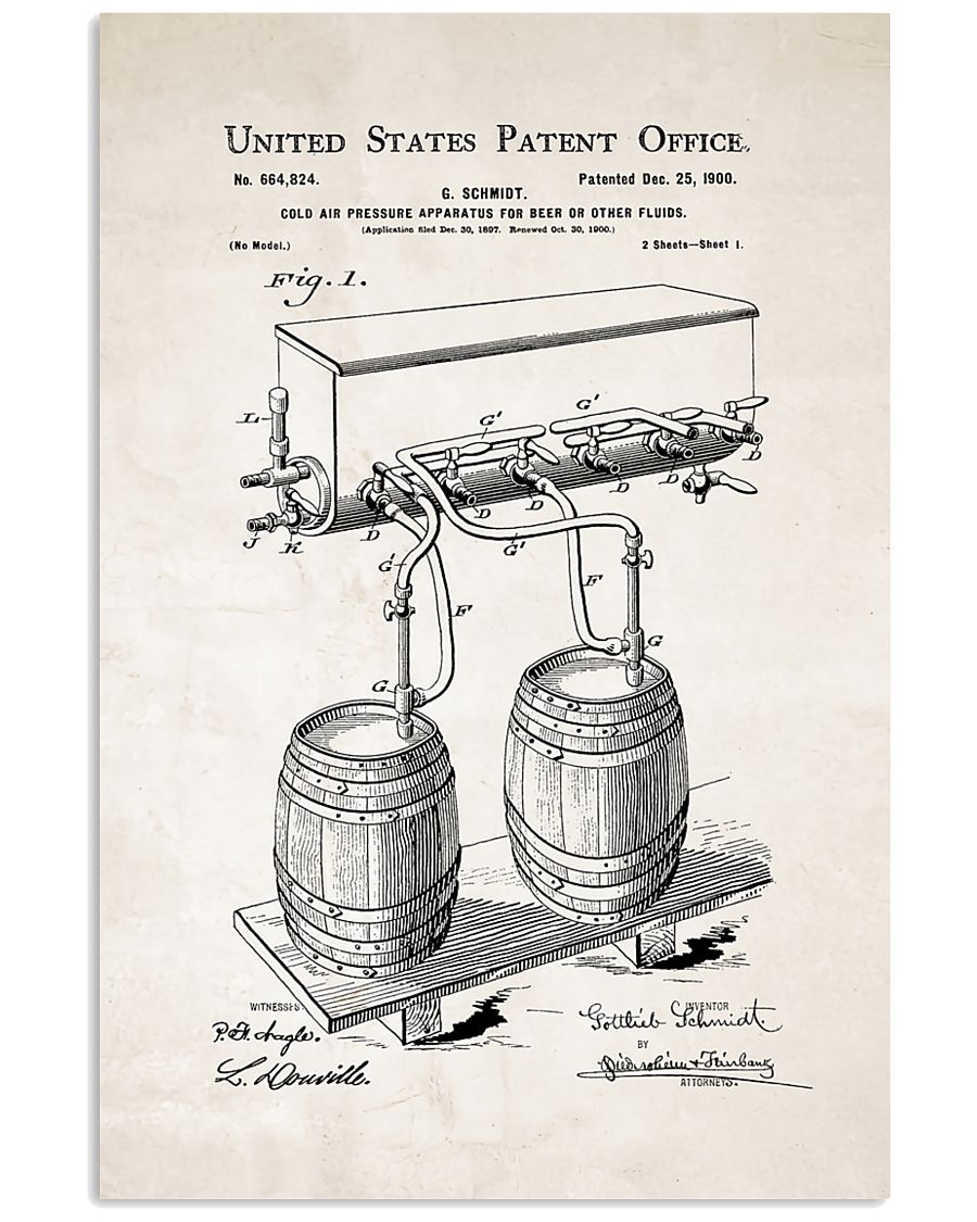 Beer Patent 11x17 Poster