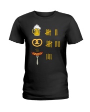 Beer Pretzel Sausage Ladies T-Shirt thumbnail