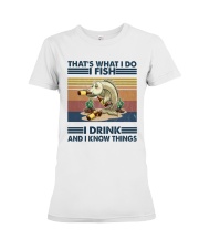 I Fish I Drink Premium Fit Ladies Tee tile