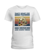 I Fish I Drink Ladies T-Shirt tile