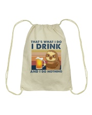 I Drink And I Do Nothing Drawstring Bag tile