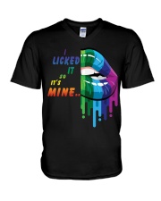 Beautiful I Licked it - So It's Mine V-Neck T-Shirt tile
