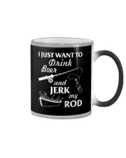I Just Want To Drink Beer And Jerk My Rod Color Changing Mug tile
