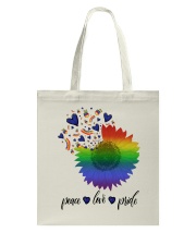 Beautiful Peace Love Pride Tote Bag tile