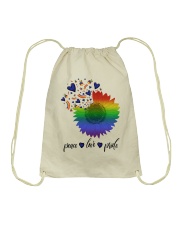 Beautiful Peace Love Pride Drawstring Bag tile