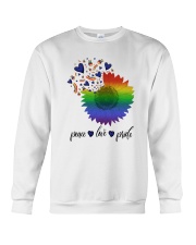 Beautiful Peace Love Pride Crewneck Sweatshirt tile