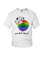 Beautiful Peace Love Pride Youth T-Shirt tile