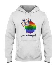 Beautiful Peace Love Pride Hooded Sweatshirt tile