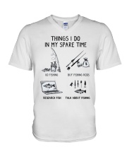 Things I Do In My Spare Time V-Neck T-Shirt tile
