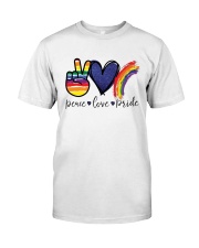 Peace - Love - Pride Classic T-Shirt front