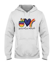 Peace - Love - Pride Hooded Sweatshirt tile