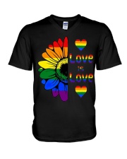 Beautiful Love Is Love V-Neck T-Shirt tile