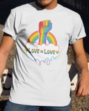 Unique Love Is Love Classic T-Shirt apparel-classic-tshirt-lifestyle-28