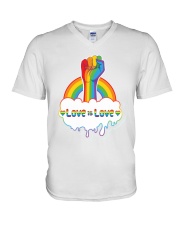 Unique Love Is Love V-Neck T-Shirt tile