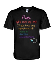 Please Get Out Of Me V-Neck T-Shirt tile