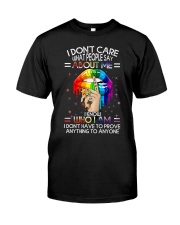 I Don't Care What People Say About Me Premium Fit Mens Tee tile