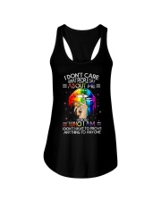 I Don't Care What People Say About Me Ladies Flowy Tank tile
